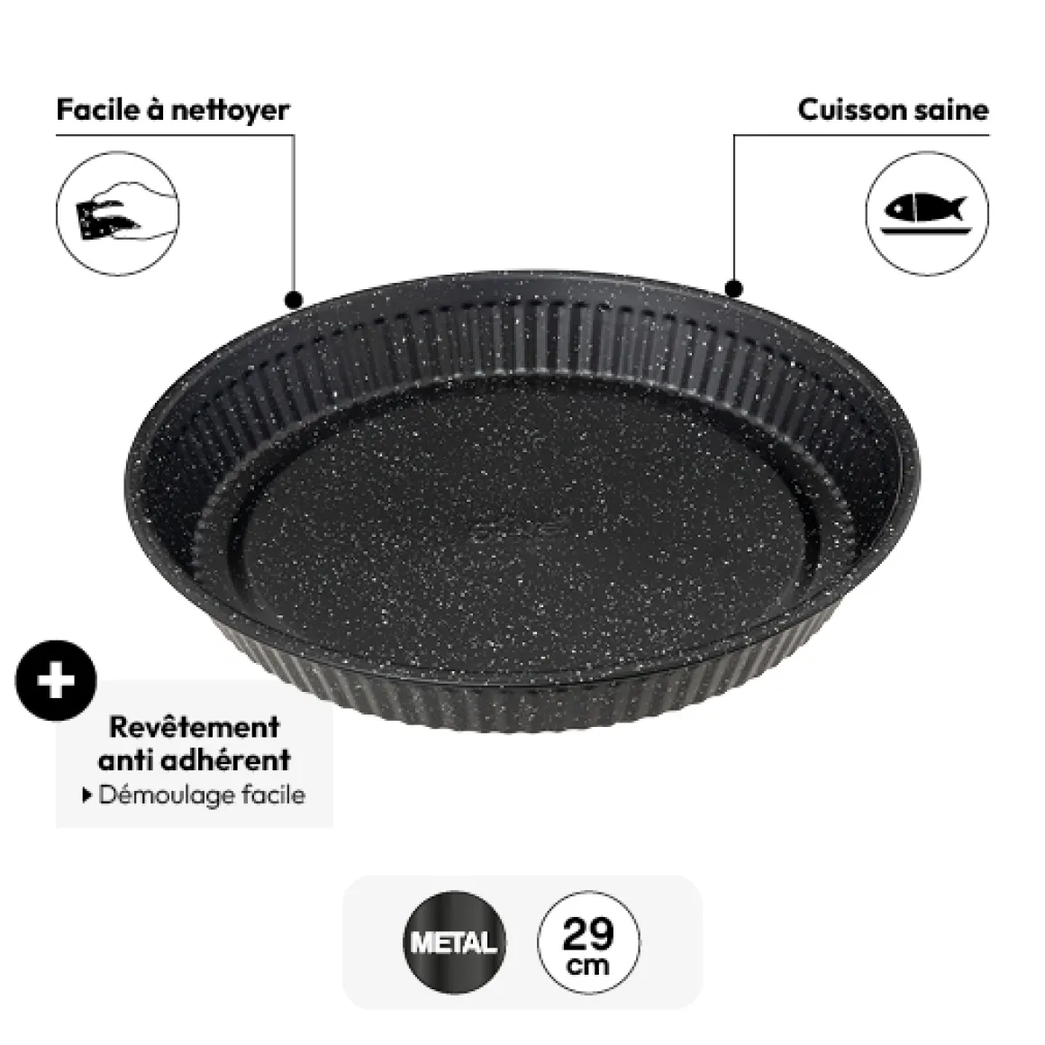 Plat à tarte 29cm, Acier