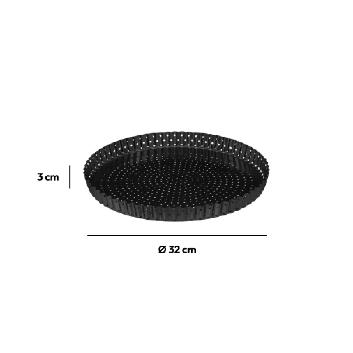 Plat à tarte perforé fond amovible, 32cm