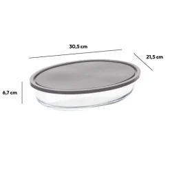 Plat ovale avec couvercle 30x21cm