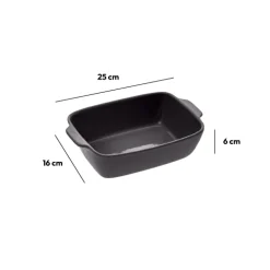 Plat rectangulaire 25x16cm, Gris