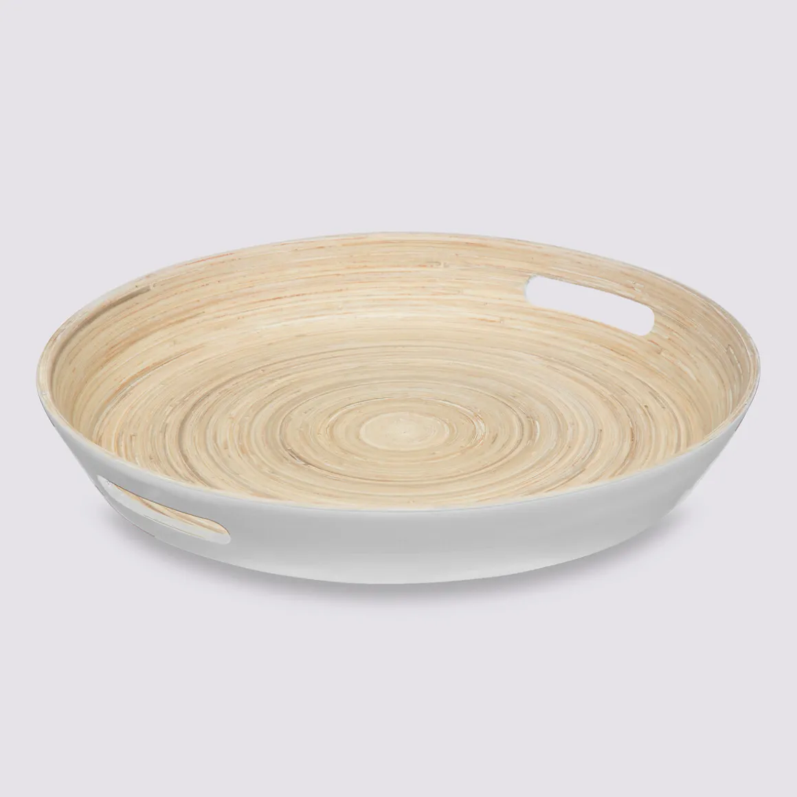 Plateau bambou 42cm, Blanc