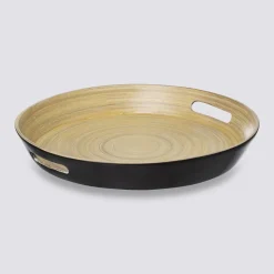 Plateau bambou 42cm, Gris charbon
