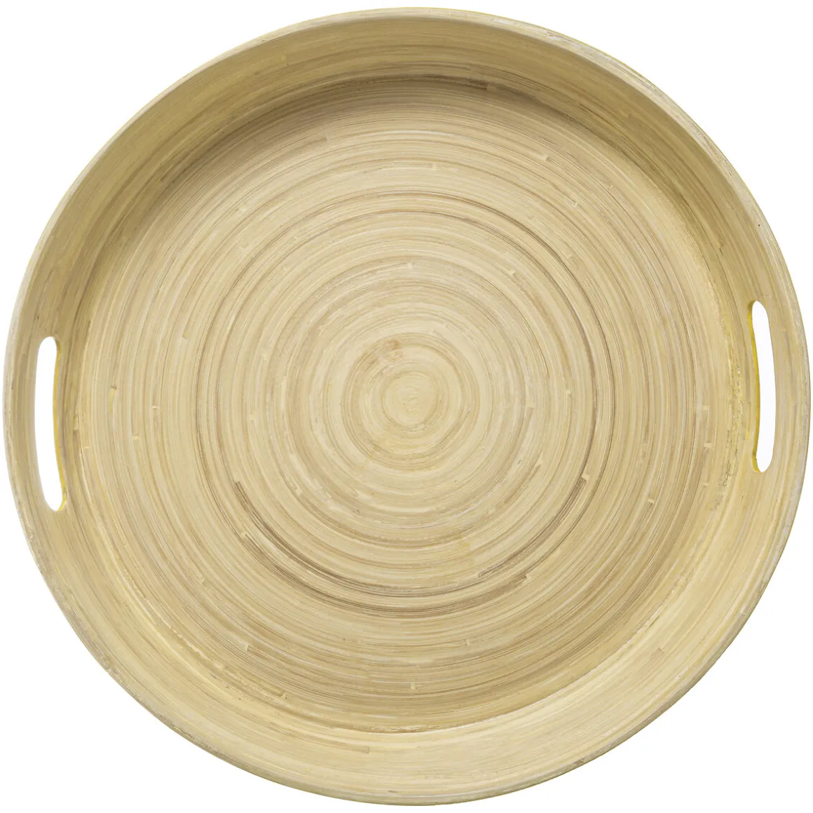 Plateau bambou 42cm, Jaune moutarde