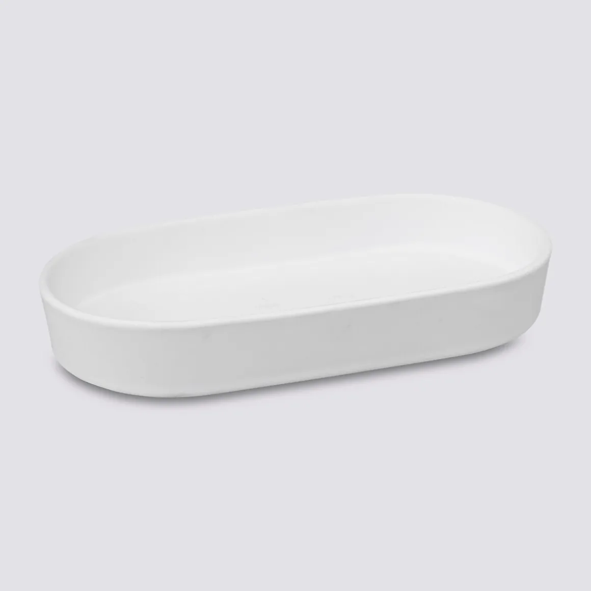 Plateau en grès, Blanc coton