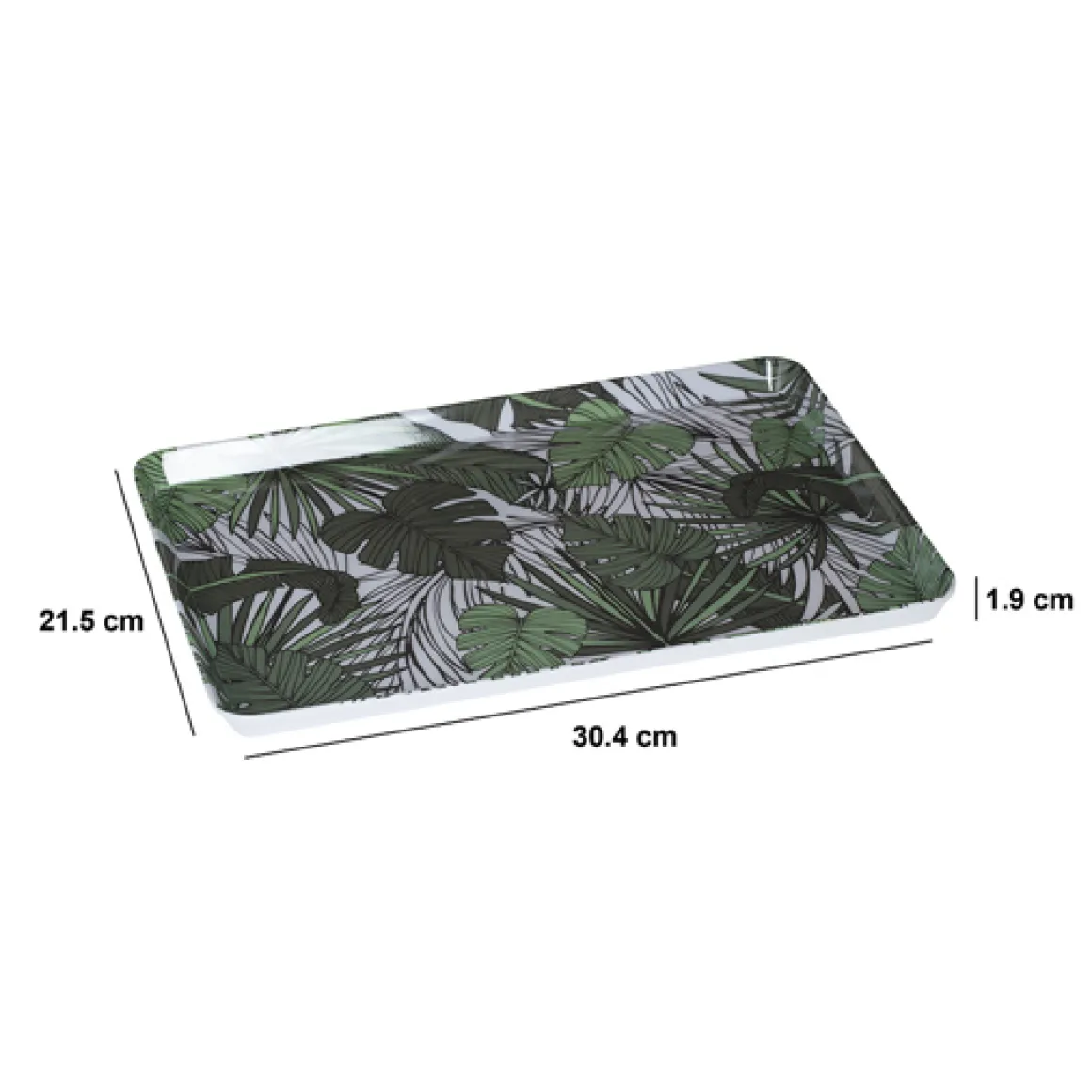 Plateau rectangle 30x22 cm, Jungle