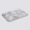 Plateau rectangulaire 33x43cm, Effet marbre blanc