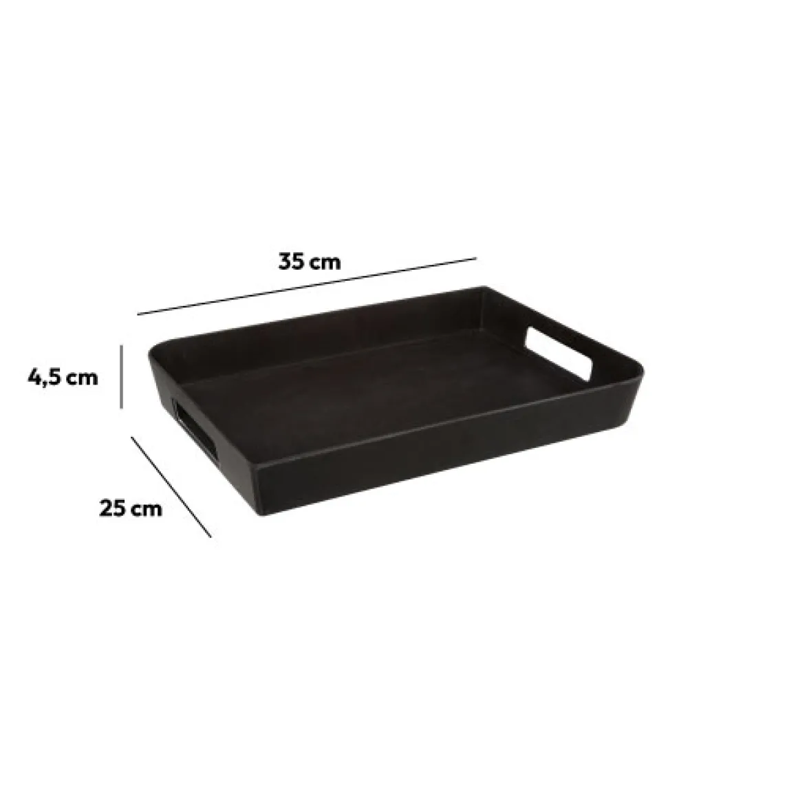 Plateau 35x25 cm, Gris charbon
