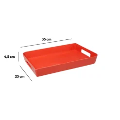Plateau 35x25 cm, Rose nacarat