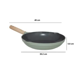Poêle aluminium forgé 28 cm, Vert