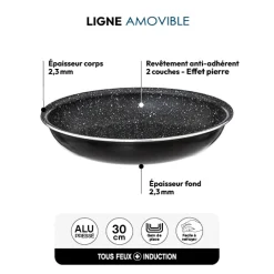 Poêle Aluminium pressé, 30 cm