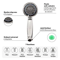 Pommeau de douche rond