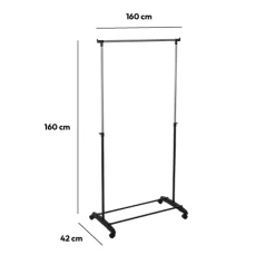 Portant à vêtement extensible à roulettes