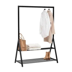 Portant à vêtements 2 niveaux métal