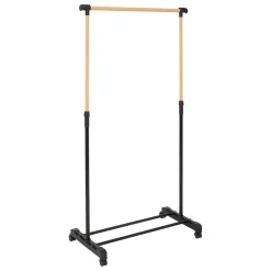 Portant à vêtements extensible, Effet bois