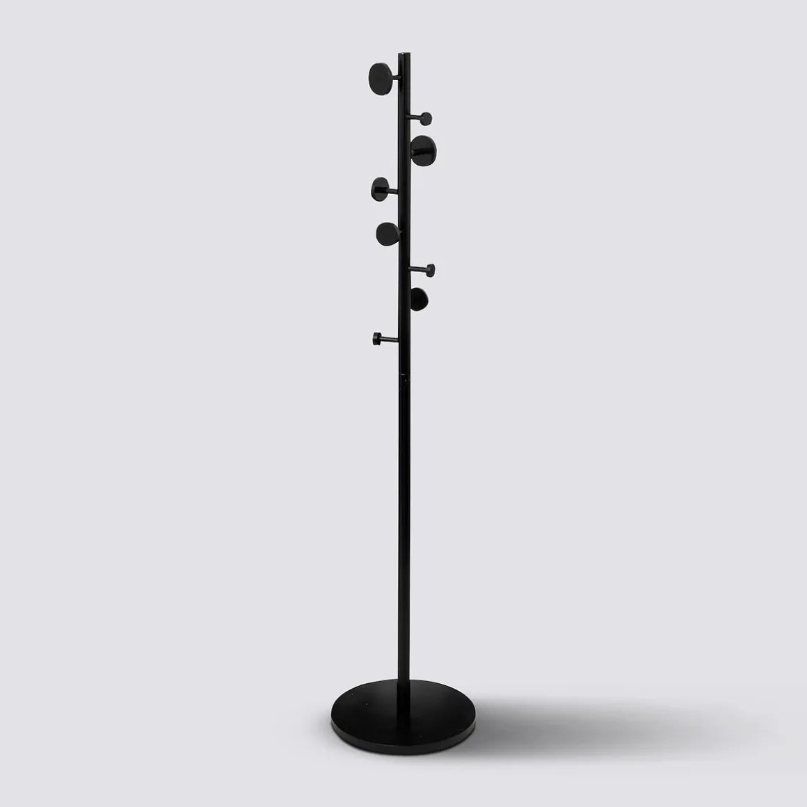 Porte manteau 8 crochets bois, Noir