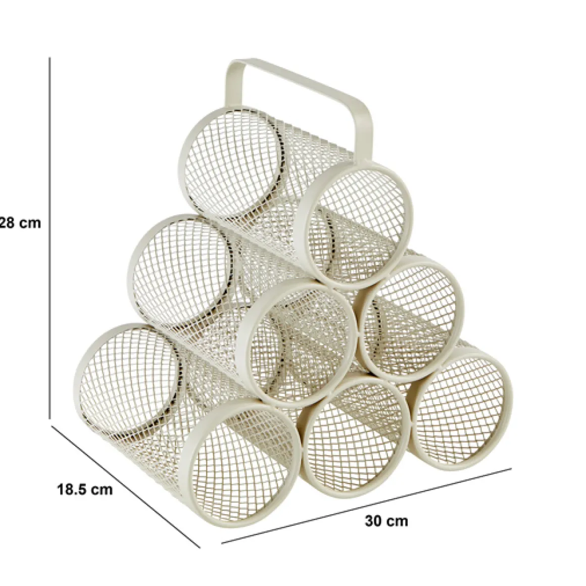 Porte-bouteilles 6 compratiments métal, Beige