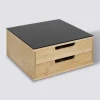 Porte-capsules 2 tiroirs, Beige