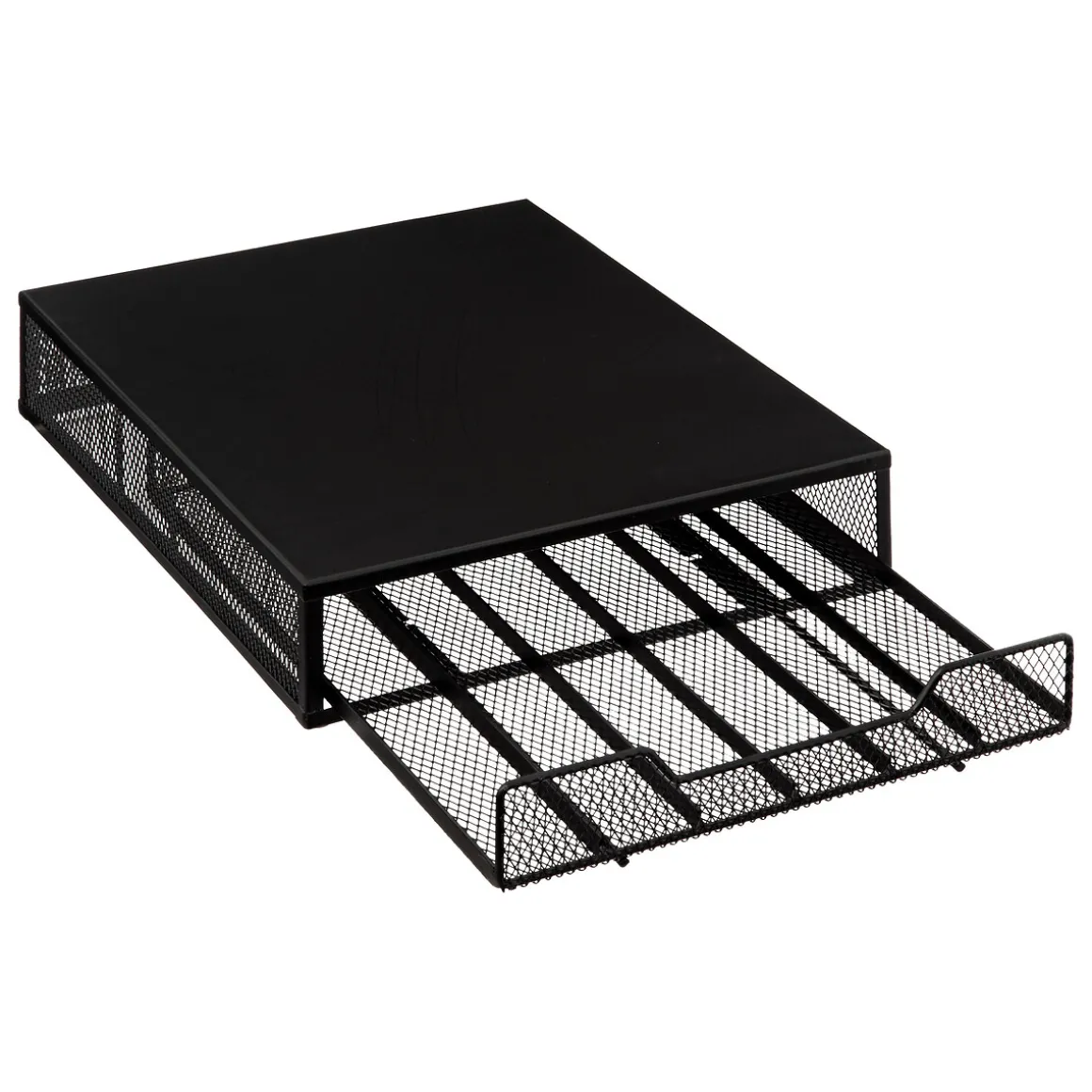 Porte-capsules x60 avec tiroir, Noir