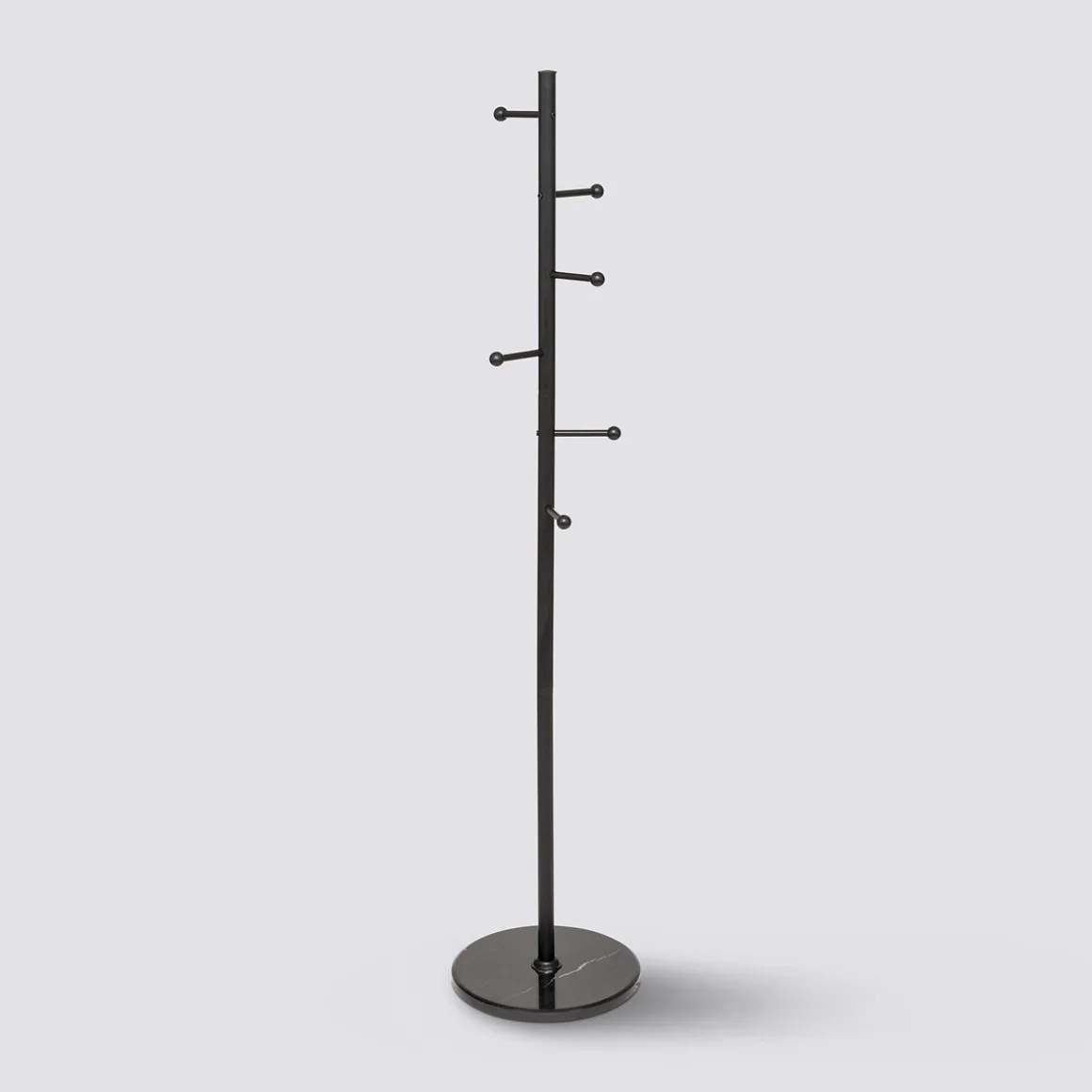 Porte-manteaux 8 crochets 173cm, Noir