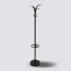 Porte-manteaux 8 crochets 175cm, Noir