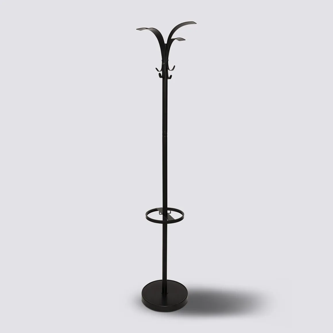 Porte-manteaux 8 crochets 175cm, Noir