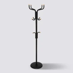 Porte-manteaux 11 patères 176,5cm, Noir
