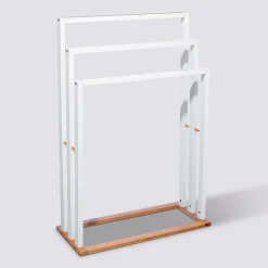 Porte-serviettes sur pieds, Blanc