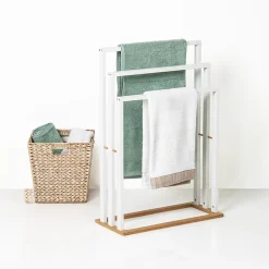 Porte-serviettes sur pieds, Blanc