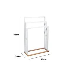 Porte-serviettes sur pieds, Blanc