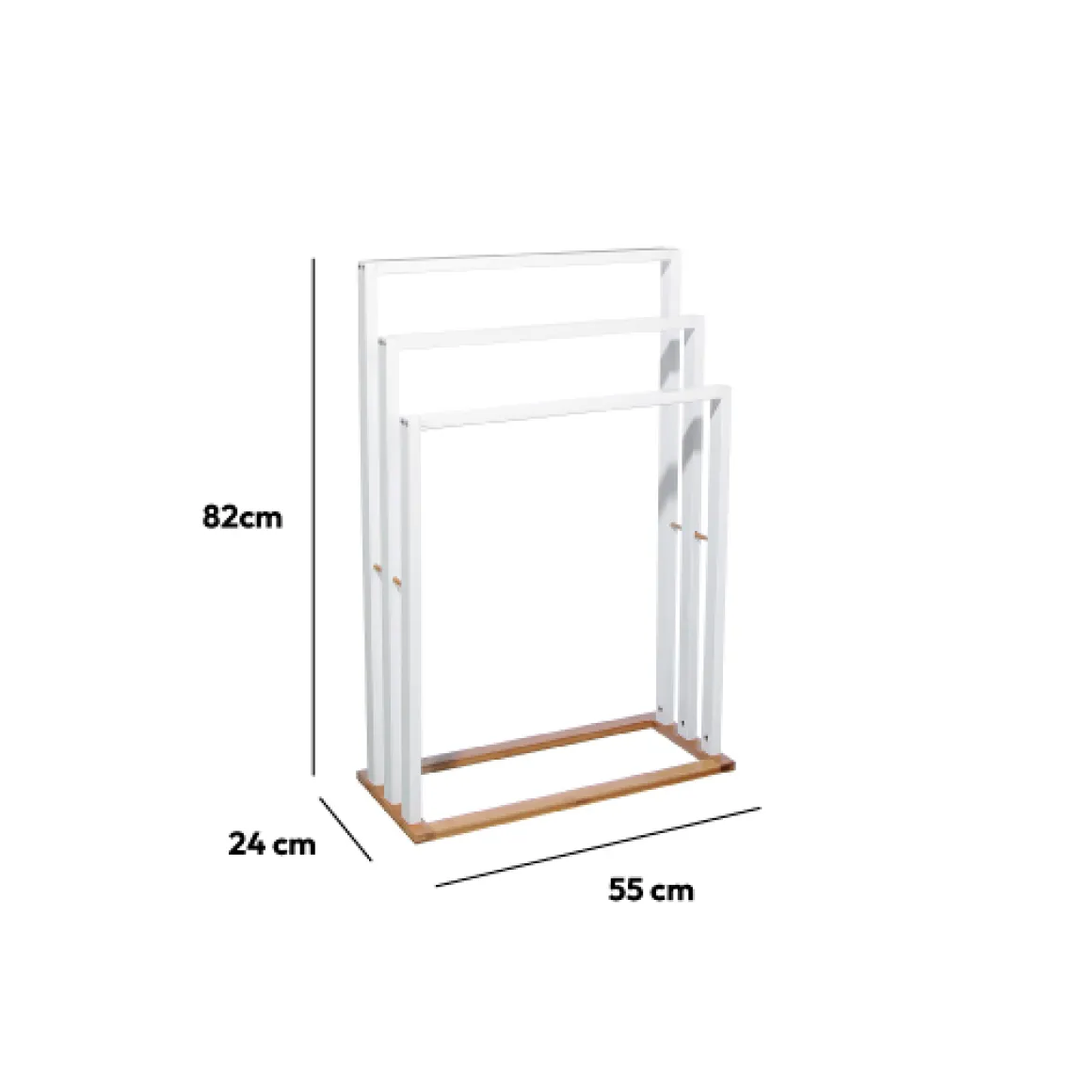 Porte-serviettes sur pieds, Blanc