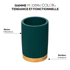 Pot à brosses à dents, Bleu pétrole