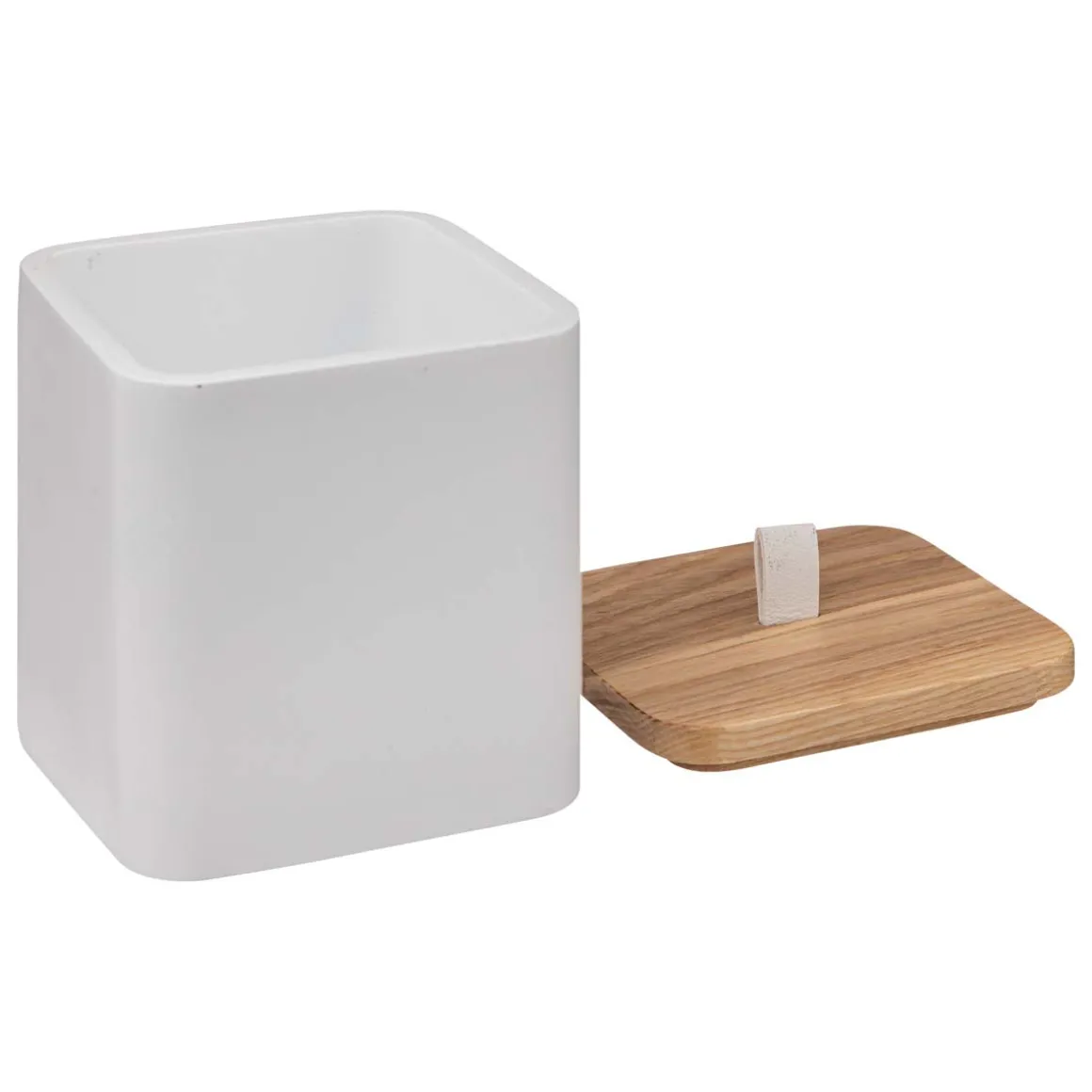 Pot à cotons résine, Blanc