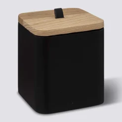 Pot à cotons résine, Noir