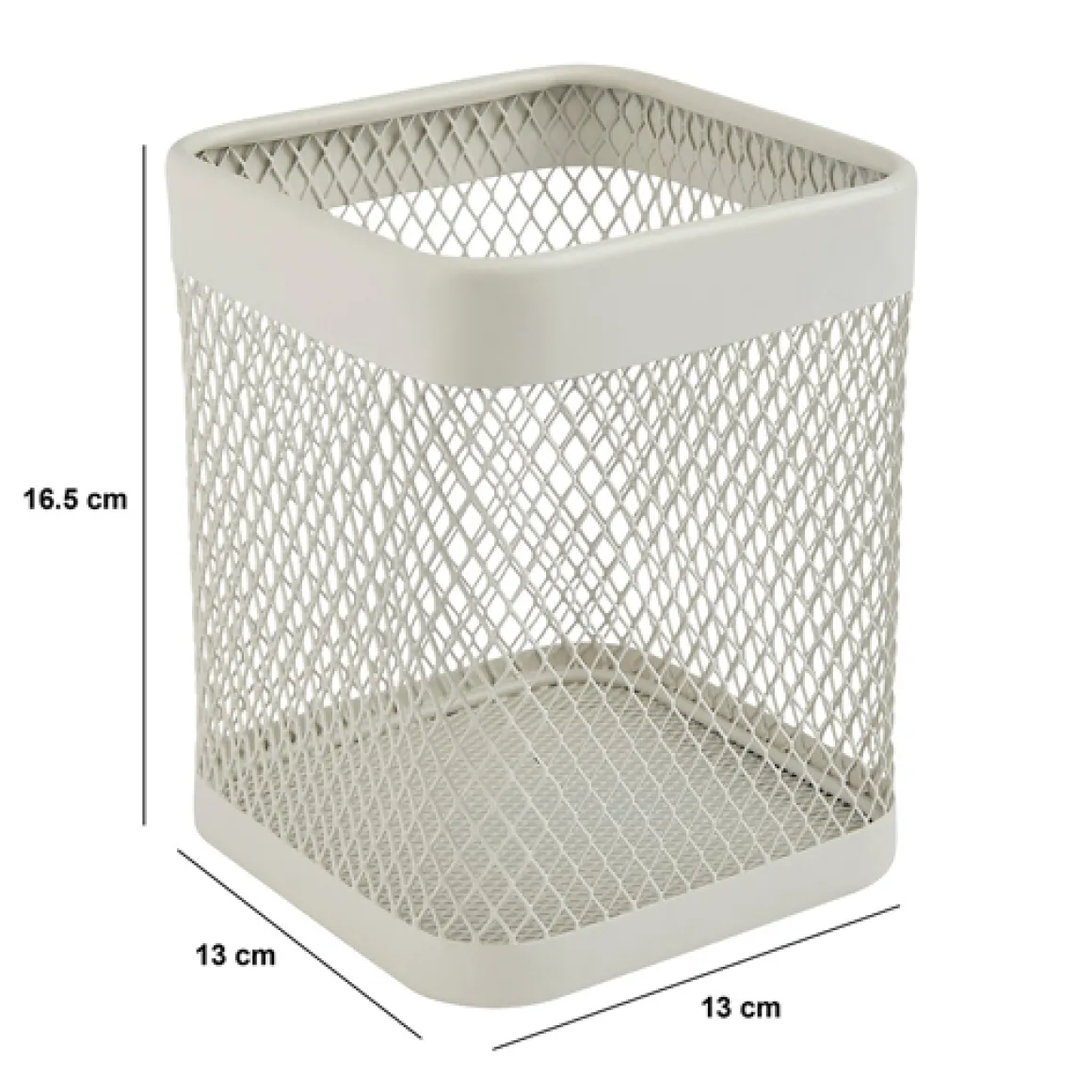 Pot à ustensiles métal, Beige