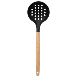 Pot métal à ustensiles avec 7 accessoires, Noir