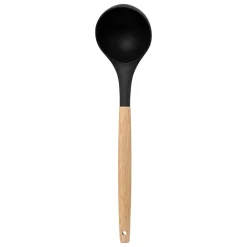 Pot métal à ustensiles avec 7 accessoires, Noir