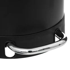 Poubelle à pédale métal 30L, Noir Ariane
