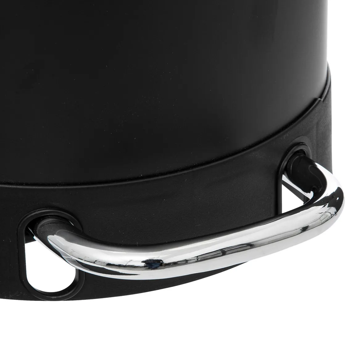 Poubelle à pédale métal 30L, Noir Ariane
