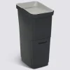 Poubelle de recyclage, 36L, Noir