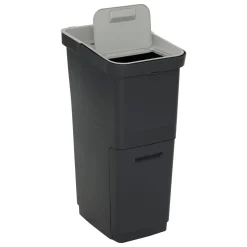 Poubelle de recyclage, 36L, Noir