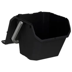 Poubelle de tri plastique 24L, Noir