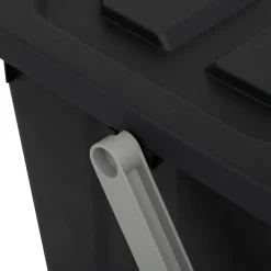 Poubelle de tri plastique 24L, Noir