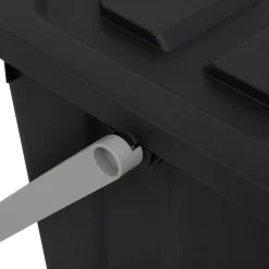 Poubelle de tri plastique 24L, Noir