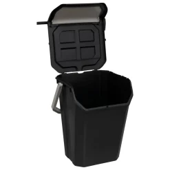 Poubelle de tri plastique 37L, Noir