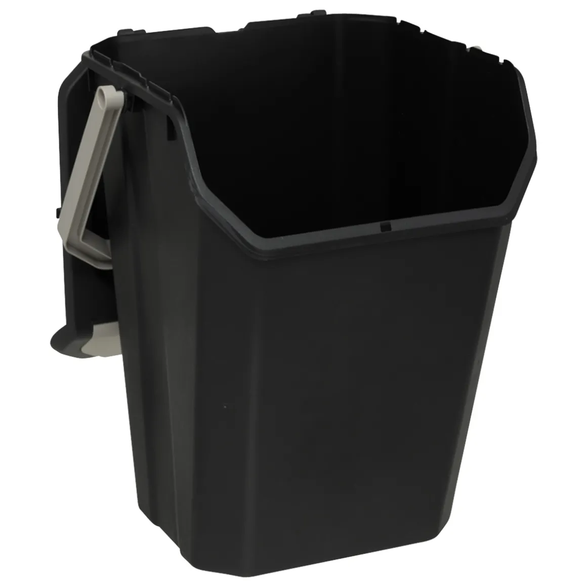 Poubelle de tri plastique 37L, Noir