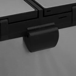 Poubelle de tri sélectif à pédales métal 2x30L, Inox