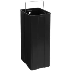 Poubelle de tri sélectif à pédales métal 2x30L, Inox