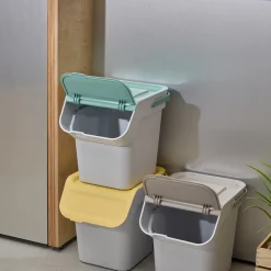Poubelle de tri sélectif empilable en plastique 20L