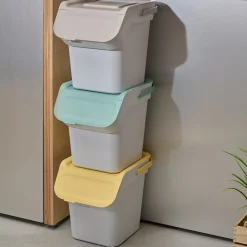Poubelle de tri sélectif empilable en plastique 20L