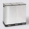 Poubelle de tri 3X18L, Inox